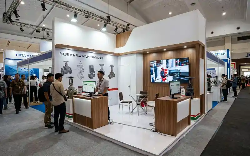 Ilustrasi Jasa Pembuatan Custom Booth Pameran