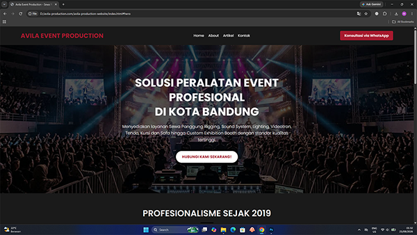 Alhamdulillah Beres Juga! Drama Bikin Website, Nanya AI, Sampai Pusing Demi Sewa Panggung & Sound System Bandung